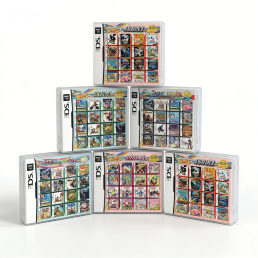 Retro Gaming Handhelds - • ตลับเกมหลายเกมธีมโปเกมอนสำหรับ DS/3DS/NDSL/2DS - ติดตั้งเกมคลาสสิคเรโทรไว้ล่วงหน้า อุปกรณ์เสริมสำหรับเล่นเกมพกพาแบบเสียบแล้วเล่นได้ทันที
