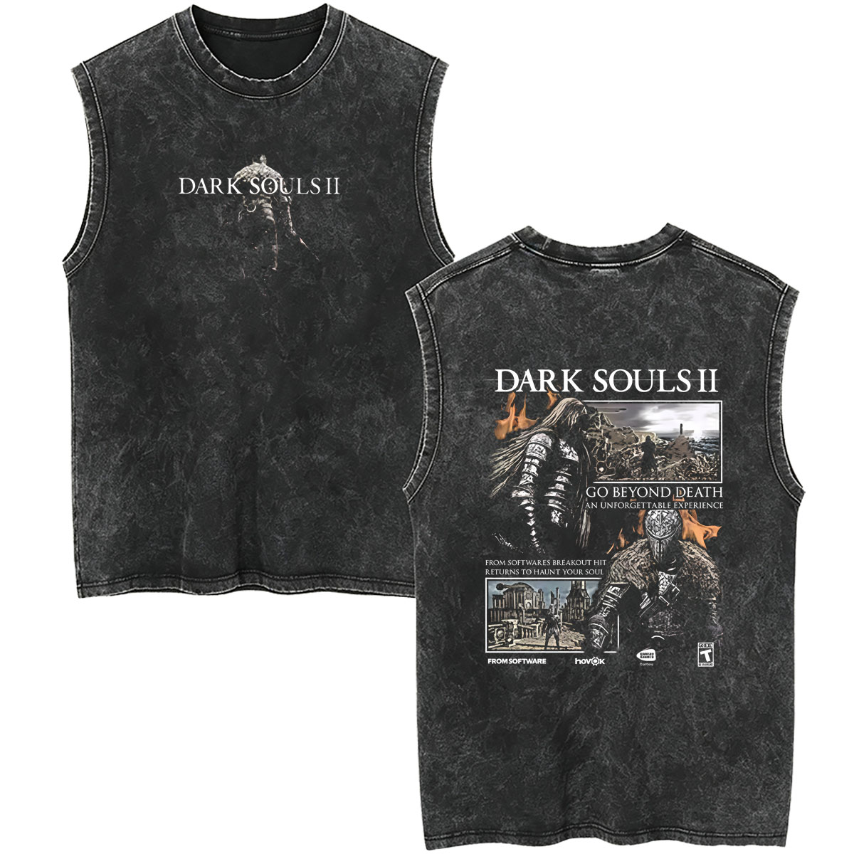 Retro Gaming Aesthetic - เสื้อกล้ามวินเทจลายเกม Dark Souls สำหรับผู้ชายและผู้หญิง สไตล์เรโทร กอธิค