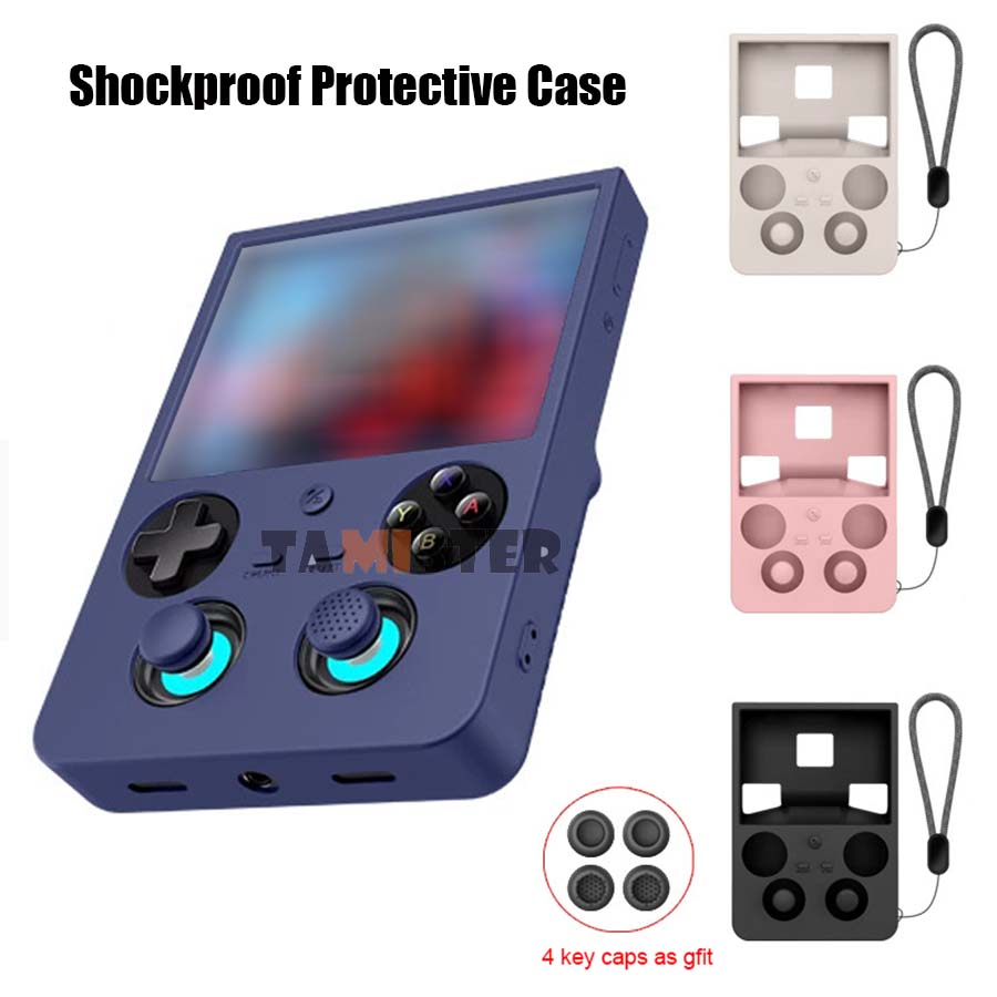 Retro Gaming Case - เคสซิลิโคนสำหรับ ANBERNIC RG477V เรโทรคอนโซลเกมมือถือกันกระแทกฝาครอบป้องกันพร้อมอุปกรณ์เสริมเชือกเส้นเล็ก