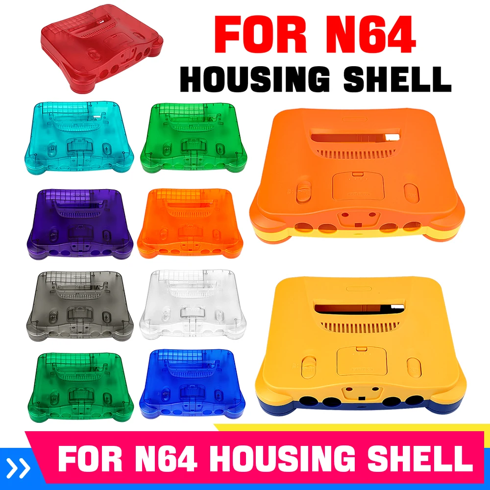 Retro Gaming Case - เคสเปลือกหุ้มเครื่องเล่นวิดีโอเกมย้อนยุค 11 สี สำหรับ N64 อุปกรณ์เสริมสำหรับเครื่องเล่นเกม