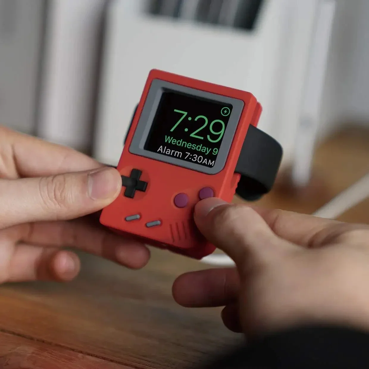 Retro Gaming Handhelds - แท่นวางซิลิโคนสำหรับที่ชาร์จ IWatch สำหรับ Apple Watch 10