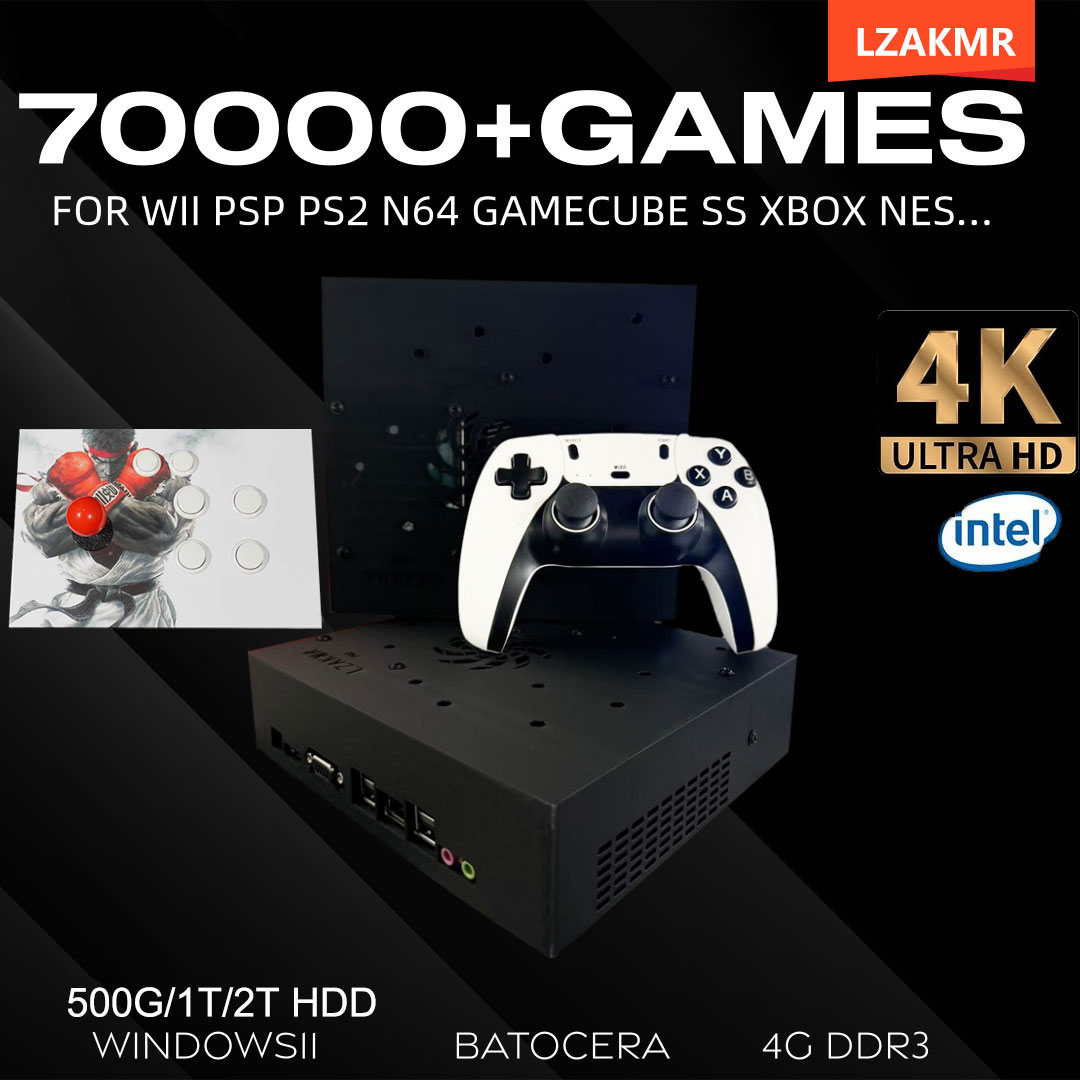 Retro Gaming Kiosk - เครื่องเล่นเกมย้อนยุค 70000+ เกม 2TB T8 พร้อมเล่นสำหรับ