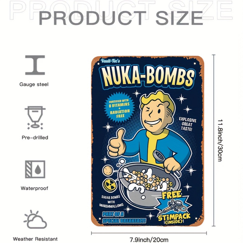 ป้ายผนังโลหะ Vault-Tec Nuka-Bo - Retro Gaming Vault บทวิจารณ์และราคา