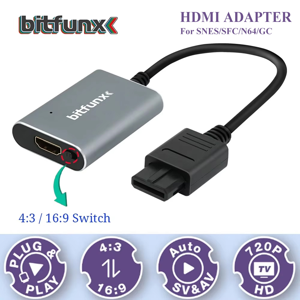 Bitfunx 720P Svideo/AV ไปยังอะ - Retro Gaming Aesthetic บทวิจารณ์และราคา