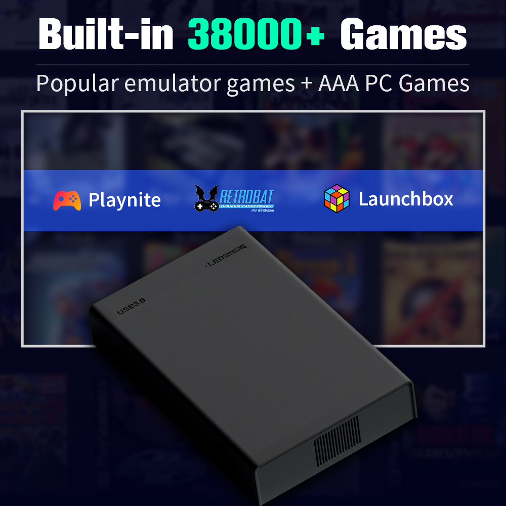 ฮาร์ดไดรฟ์เกม 500G พร้อมเกม 38 - Retro Gaming Hdd บทวิจารณ์และราคา