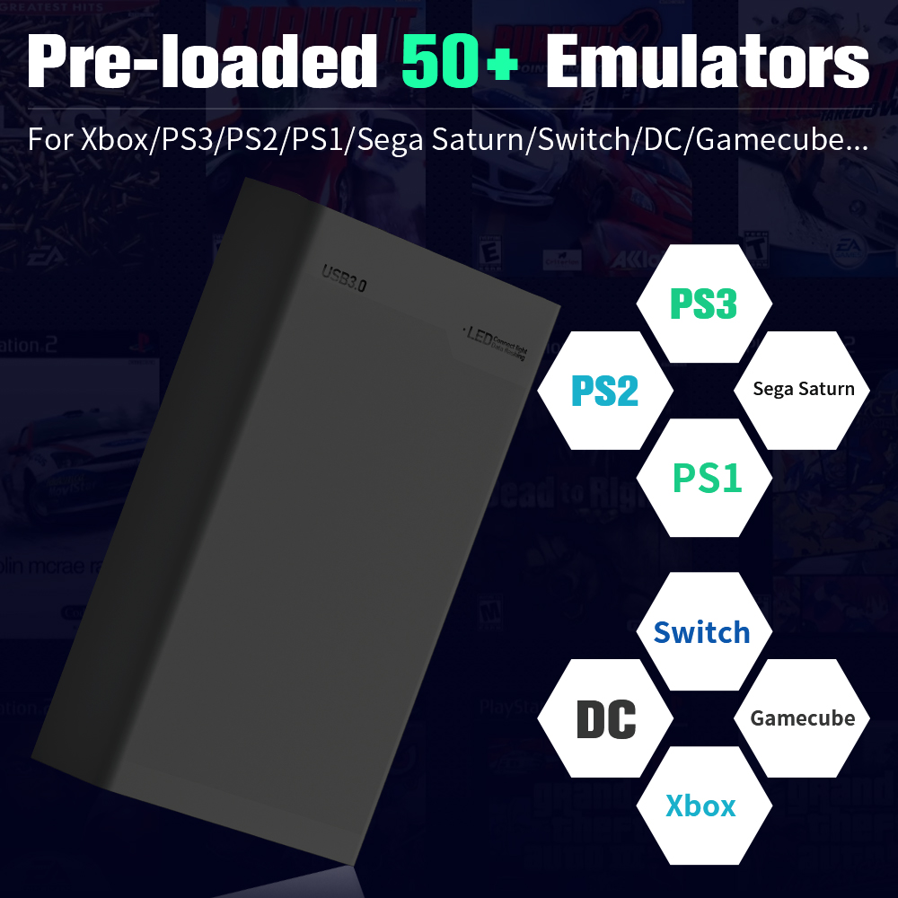 ฮาร์ดไดรฟ์เกม 500G พร้อมเกม 38 - Retro Gaming Hdd บทวิจารณ์และราคา