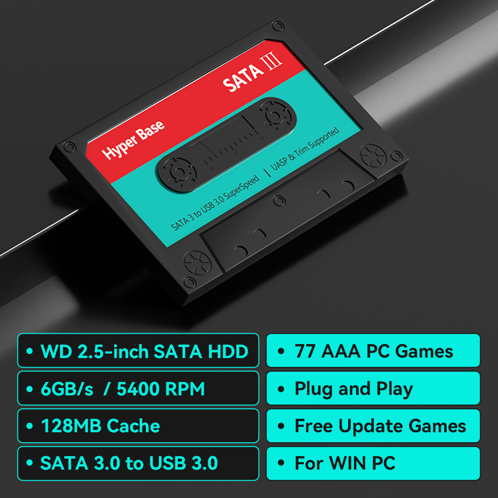 ฮาร์ดไดรฟ์เกม 2TB พร้อมเกม PC  - Retro Gaming Hdd บทวิจารณ์และราคา