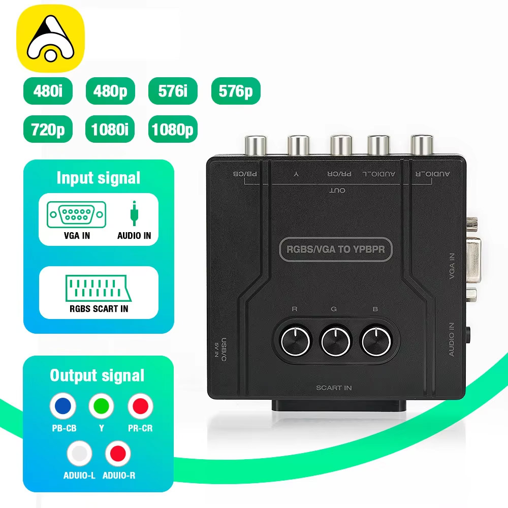 RGBS VGA TO YPBPR ตัวแปลงสัญญา - Retro Gaming Handhelds บทวิจารณ์และราคา